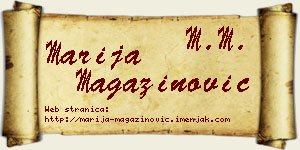 Marija Magazinović vizit kartica